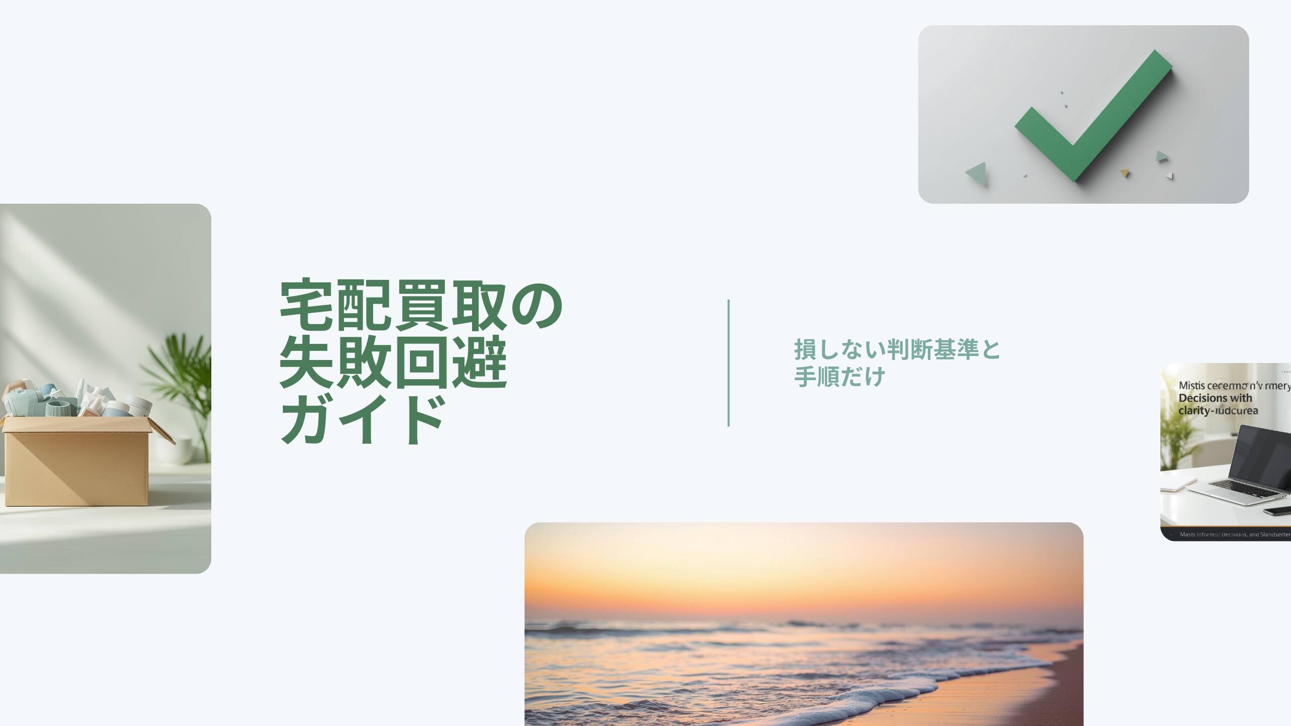 宅配買取の失敗回避ガイド|損しない判断基準と手順だけ